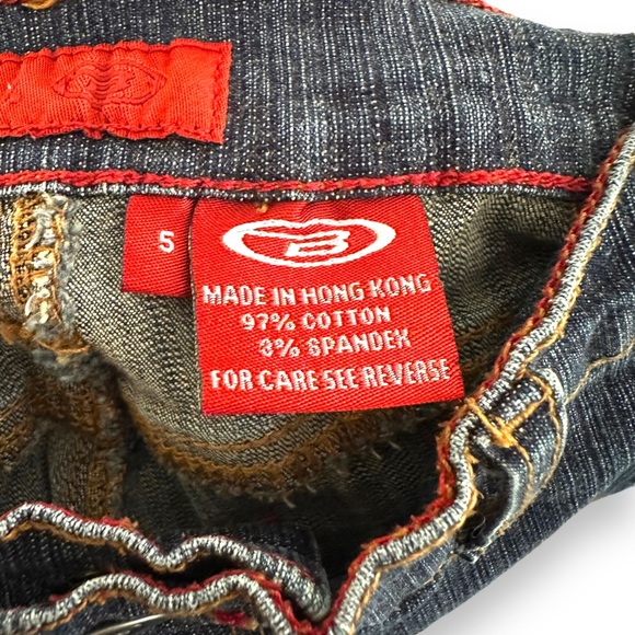 Vintage Y2K Flare Leg Lace Up Low Rise Denim Jeans - Picture 6 of 7